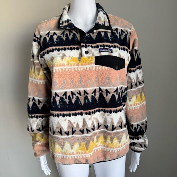 Patagonia Jackets & Blazers - Patagonia Synchilla Snap-T Pullover Bandicoot Marrow Print Fleece Size S